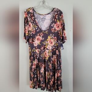 Torrid super soft knit floral dress - size 1 (XL) NWT